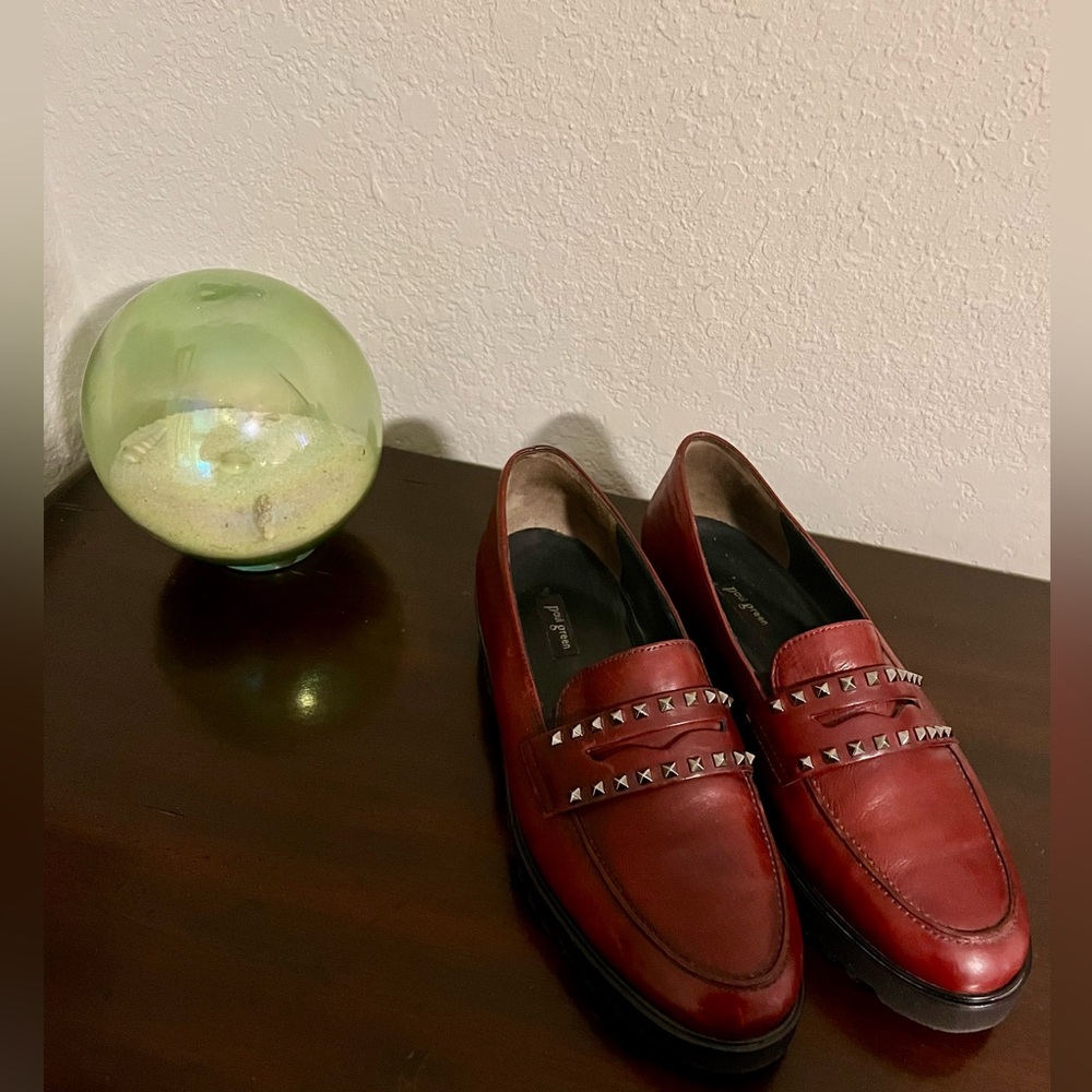 Paul Green - Sofia Rock Stud Penny Loafers with Lug Sole